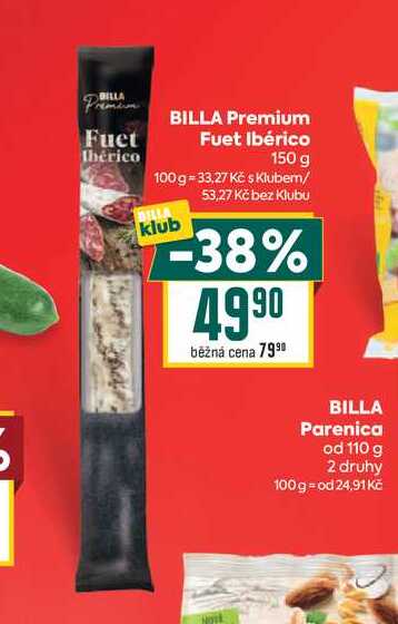 BILLA Premium Fuet Ibérico 150 g 