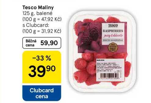Tesco Maliny, 125 g 