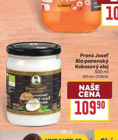 Franz Josef Bio panenský Kokosový olej 500 ml
