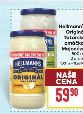 Hellmann"s Original Tatarská omáčka, Majonéza 500 ml