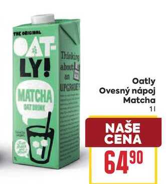 Oatly Ovesný nápoj Matcha 1l