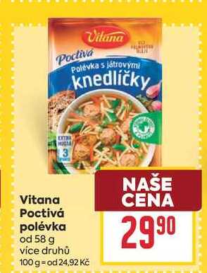 Vitana Poctivá polévka od 58 g