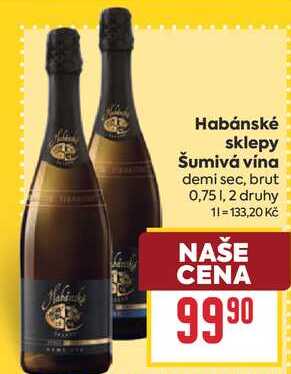 Habánské sklepy Šumivá vína demi sec, brut 0,75l