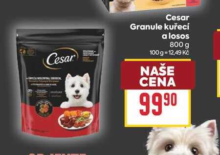 Cesar Granule kuřecí a losos 800 g