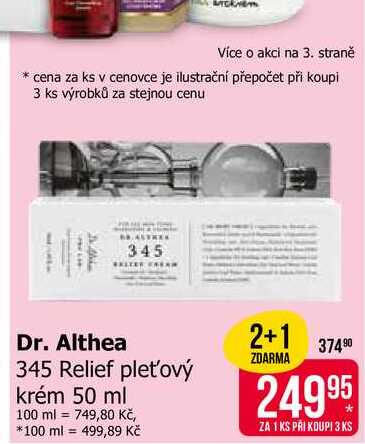 Dr. Althea 345 Relief pleťový krém 50 ml  