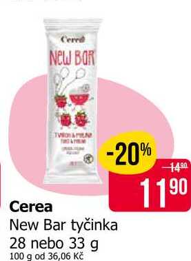 Cerea New Bar tyčinka 28 nebo 33 g 