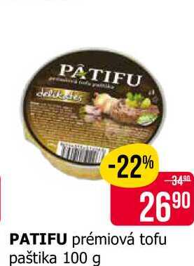 PATIFU prémiová tofu paštika 100 g