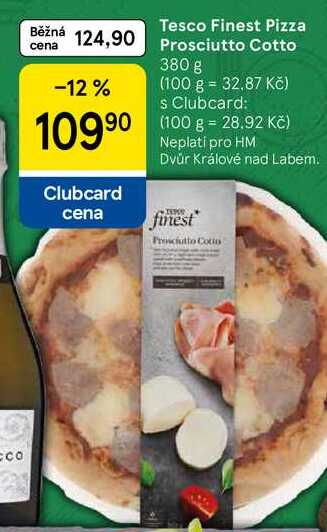 Tesco Finest Pizza Prosciutto Cotto, 380 g