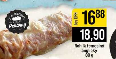 Rohlík řemeslný anglický 80 g 