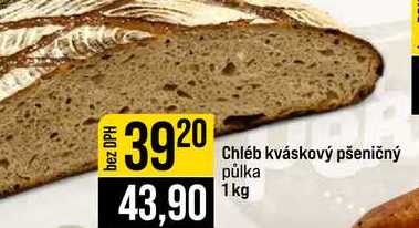 Chléb kváskový pšeničný půlka 1 kg
