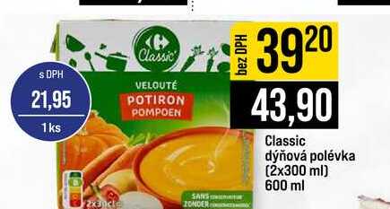 Classic dýňová polévka (2x300 ml) 600 ml