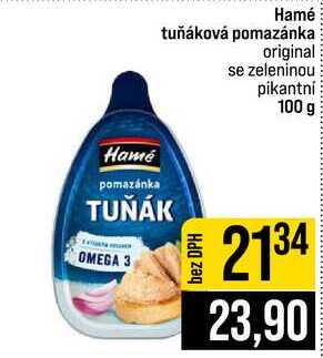 Hamé tuňáková pomazánka original se zeleninou pikantní 100 g
