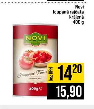 Novi loupaná rajčata krájená 400 g