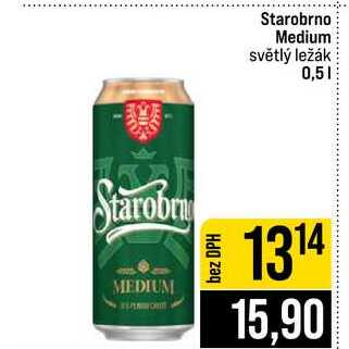 Starobrno Medium světlý ležák 0,5l