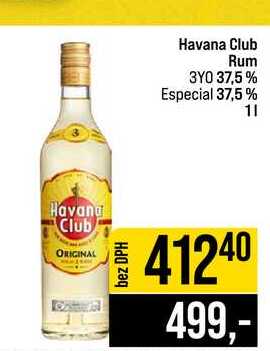 Havana Club Rum 3YO 37,5% Especial 37,5% 1l