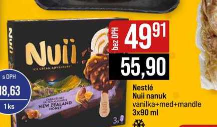 Nestlé Nuii nanuk vanilka+med+mandle 3x90 ml