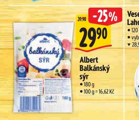 Albert Balkánský sýr 180 g