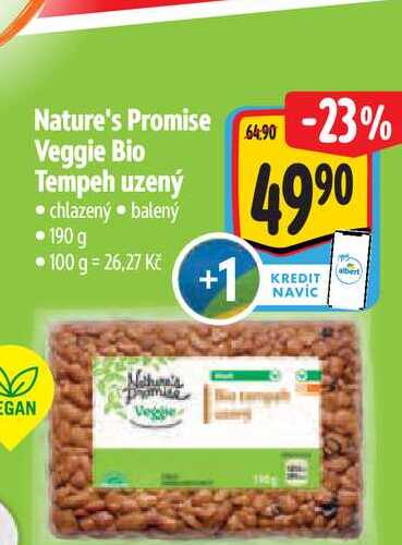 Nature's Promise  Veggie Bio Tempeh uzený  190 g