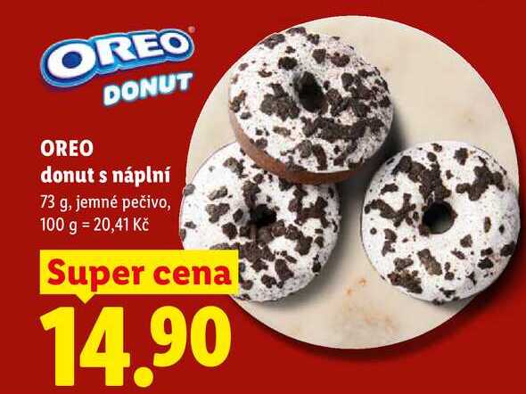 OREO donut s náplní, 73 g 