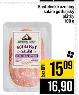 Kostelecké uzeniny salám gothajský plátky 100 g