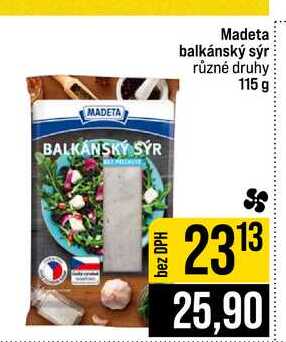 Madeta balkánský sýr různé druhy 115 g