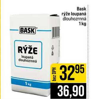Bask rýže loupaná dlouhozrnná 1kg