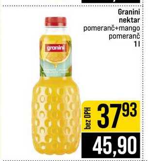 Granini nektar pomeranč+mango pomeranč 1l