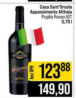 Casa Sant'Orsola Appassimento Althaia Puglia Rosso IGT 0,75l