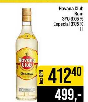 Havana Club Rum 3YO 37,5% Especial 37,5% 1l