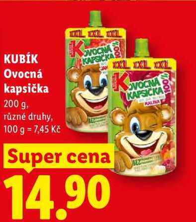 KUBÍK Ovocná kapsička, 200 g