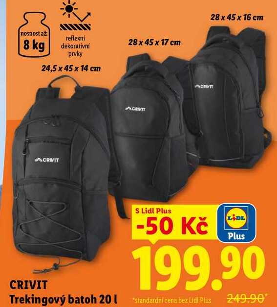 CRIVIT Trekingový batoh 20 l