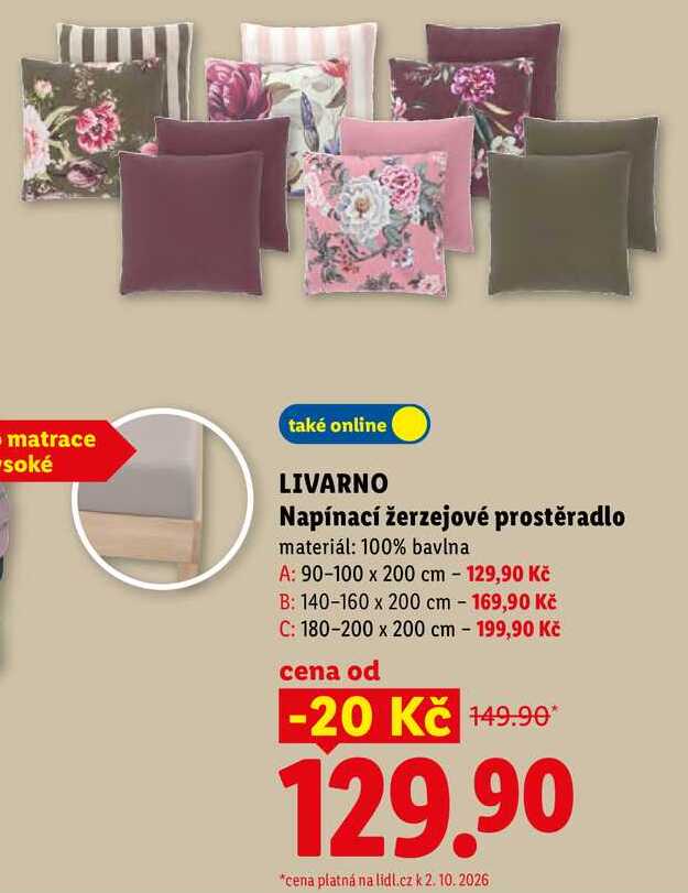 LIVARNO Napínací žerzejové prostěradlo 