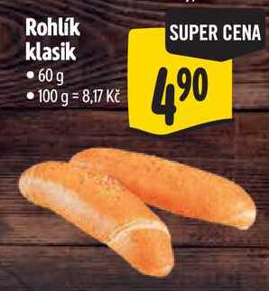 Rohlík klasik, 60 g