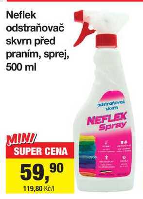 Neflek odstraňovač skvrn před praním, sprej, 500 ml