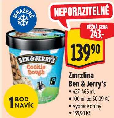 Zmrzlina Ben & Jerry's, 427-465 ml