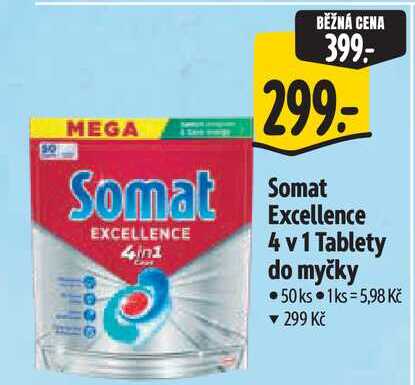 Somat Excellence 4 v 1 Tablety do myčky 50 ks