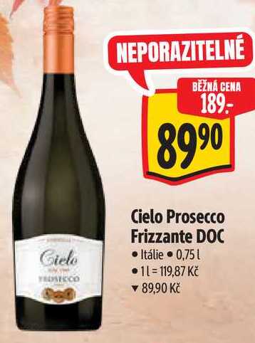 Cielo Prosecco Frizzante DOC, 0,75 l