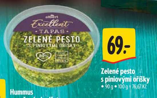 Zelené pesto s piniovými oříšky 90 g