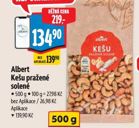 Albert Kešu pražené solené 500 g