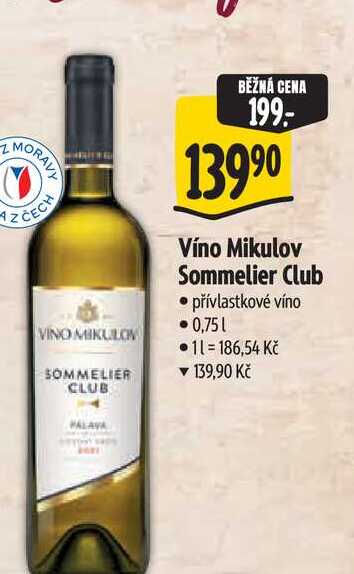 Víno Mikulov Sommelier Club 0,75 l