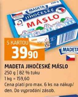 MADETA JIHOČESKÉ MÁSLO 250 g 82% tuku