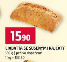 CIABATTA SE SUŠENÝMI RAJČATY 120 g pečivo dopečené