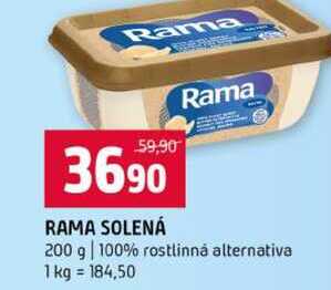 RAMA SOLENÁ 200 g 100% rostlinná alternativa