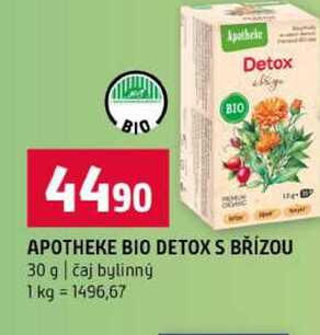 APOTHEKE BIO DETOX S BŘÍZOU 30 g čaj bylinný