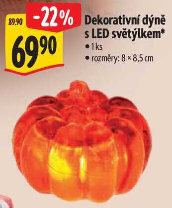 Dekorativní dýně s LED světýlkem*