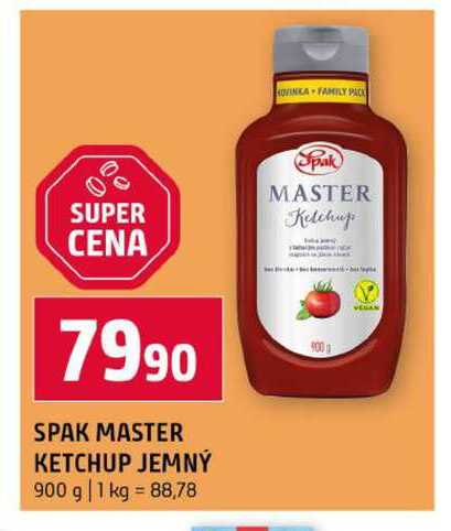 SPAK MASTER KETCHUP JEMNÝ 900 g