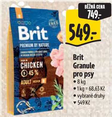 Brit Granule pro psy, 8 kg