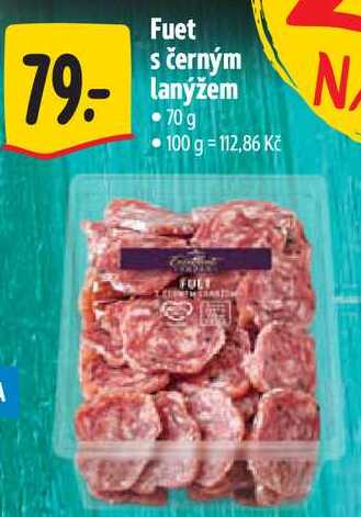 Fuet s černým lanýžem, 70 g