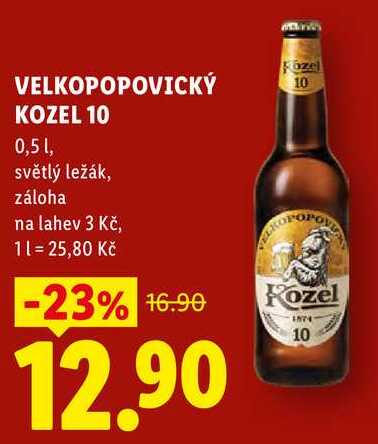 VELKOPOPOVICKÝ KOZEL 10, 0,5 1