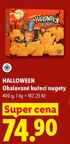 HALLOWEEN Obalované kuřecí nugety, 400 g